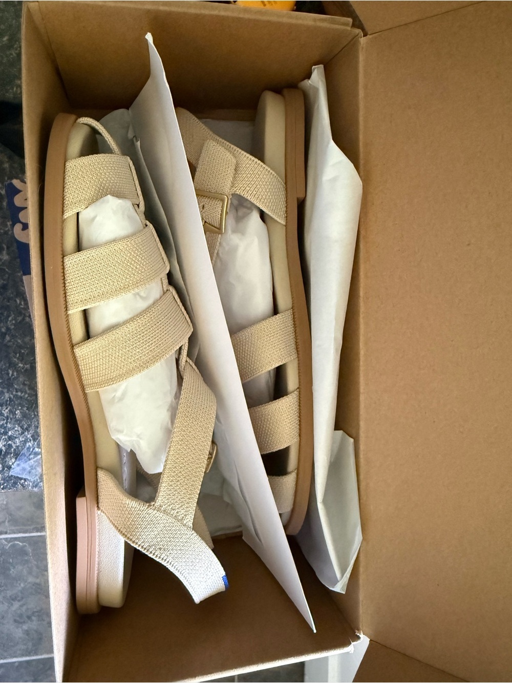 Rothy's Beige Strappy Sandals